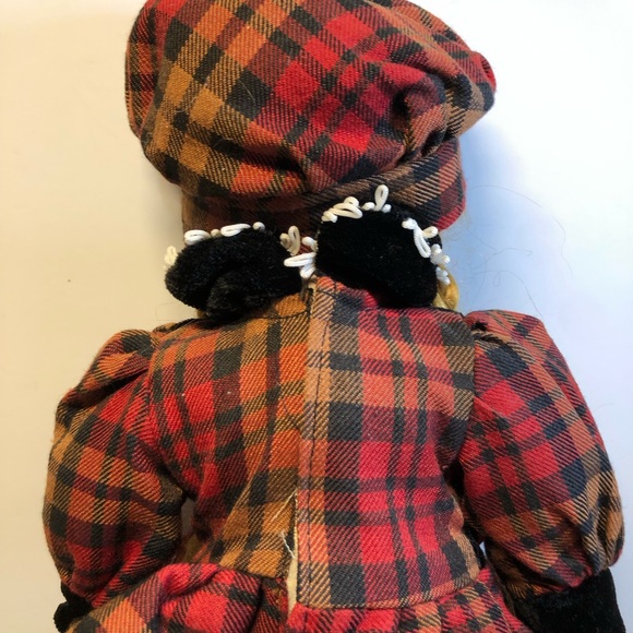 Vintage Porcelain Doll Plaid Tartan Dress - Picture 9 of 15